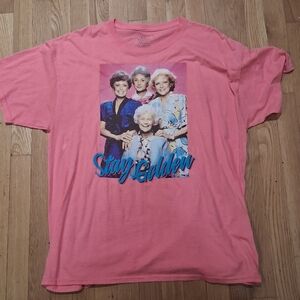 XL Golden Girls HOT Pink 'STAY GOLDEN' T- Shirt - Worn ONCE